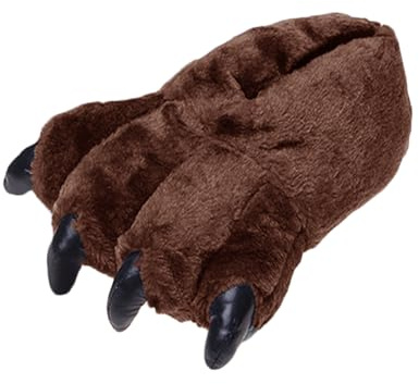Funny Novelty Slippers Women Cozy Claw Shape Home House Cute Fur Soft Closed Toe for Winter