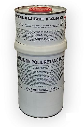 Artespray - Esmalte Poliuretano Brillante 2 Componentes 800ml + 200ml, Pintura de alta resistencia para metales en exterior (Negro)