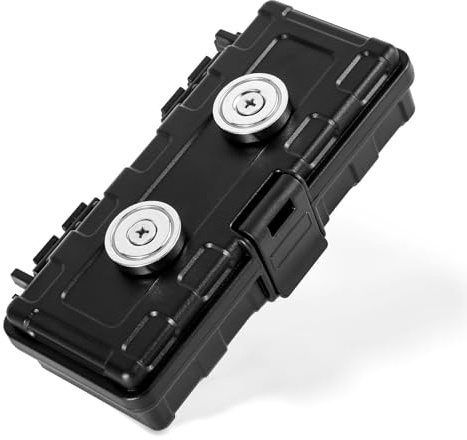 Magnetic Key Holder Under Car, Hide a Key Magnetic Car Magnetic Key Box for Under Car Magnetic Stash Case for Hiding for Vehicles Outdoor Travel Keys USB (Black)