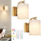 CANEOE Lampada da parete a batteria, senza fili, set da 2, lampade da parete a batteria, per interni con paralume in tessuto, lampada da parete ricaricabile con 5000 mAh, lampadina ricaricabile