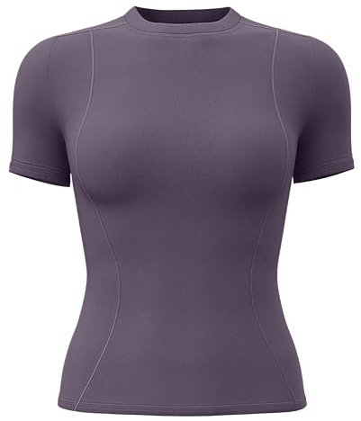 ATRACTIVOLL Maglietta Donna Sportiva Maglia a Maniche Corte, Magliette da Yoga Corsa, Asciugatura Rapida Elastico Corta T-Shirt