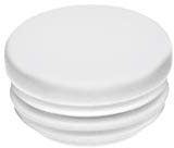 Rundstopfen 45 mm Weiss | 1 Stück | Kunststoff Lamellenstopfen Abdeckkappe
