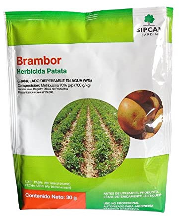 SIPCAM BRAMBOR Herbicida Sistémico Selectivo para Patata, Apto para Preemergencia y Postemergencia temprana, WG, 30 gr