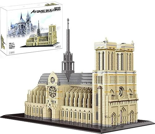 YILETKC Modular Haus Bausteine Bausatz, 7380 Teile Notre-Dame de Paris Modellbausatz, Berühmte Architektur 3D Modell Spielzeug, Architektur Konstruktionsspielzeug Geschenk für Kinder und Erwachsene