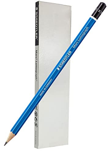 STAEDTLER Mars Lumograph H Graphite Art Drawing Pencil, 6 Pencils