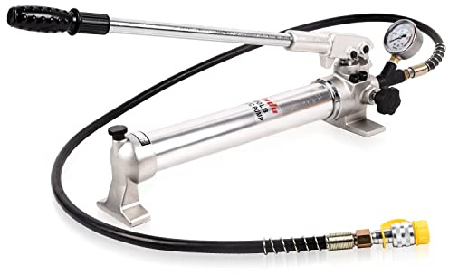 LCyindu 900cc 10 000 psi hydraulisk handpump med tryckmätare med en hydraulisk lyft Pum, CP-700 lb (aluminiumlegering)