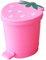Zerodeko Erdbeer-Mülleimer Süßer Mülleimer Mit Deckel Fußpedal Kawaii-Papierkorb Papiereimer Für Mädchen Kinderzimmer Heimdekoration Rosa