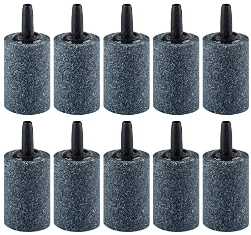 Pawfly 3cm Aquarium Luftstein Zylinder-Sprudelstein Nano Leise Hochleistungs Zerstäuber Blasenfreigabe-Werkzeug für Nano-Luftpumpen Eimer und Aquarien Bläschenstein für gelösten Sauerstoff, 10 Stück‌