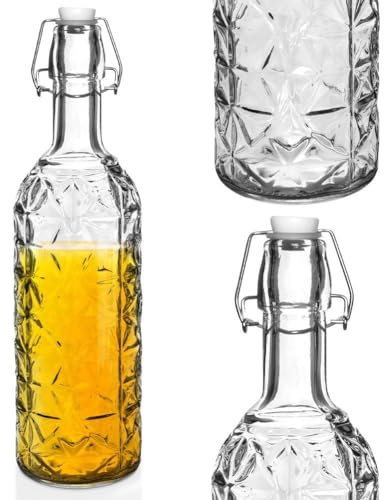 orion group Bouteille en verre avec bouchon mécanique 750 ml