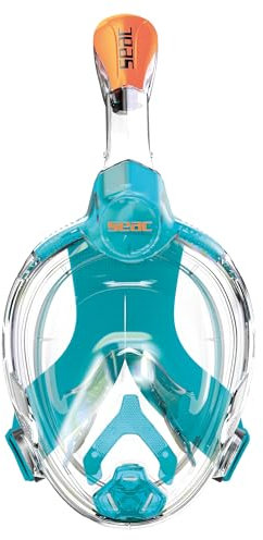 SEAC Amica, Vollgesichts-Schnorchelmaske für Erwachsene und Kinder ab 6 Jahren, phthalatfreie, hypoallergene Polymer-Vollgesichtsmaske