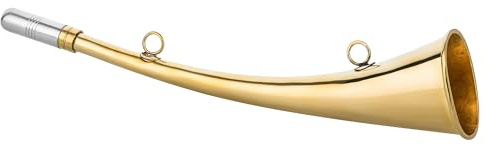 Cuerno de caza cuerno de caza cuerno de niebla 12 cm 16 cm 22 cm 25 cm 31 cm barco de caza de latón pulido, dorado (31 cm)