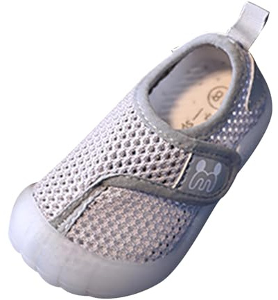 Sandali per Neonati,Scarpe Primi Passi per Bambini,Scarpe Leggere Bambina,Scarpe Senza Lacci,Scarpe Piatte per Bambini,Scarpe Bambina,Suola Morbida, Antiscivolo (Grey, 21)