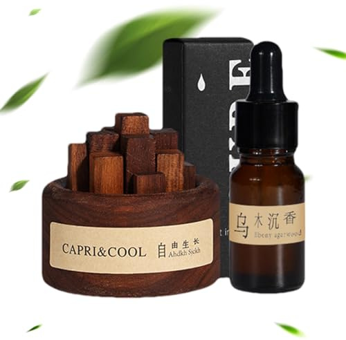 Diffuseur d'huile Essentielle sans Eau en Bois de Noyer Diffuseur d'huile parfumée d'aromathérapie sans Eau pour Chambre, Salon, Maison