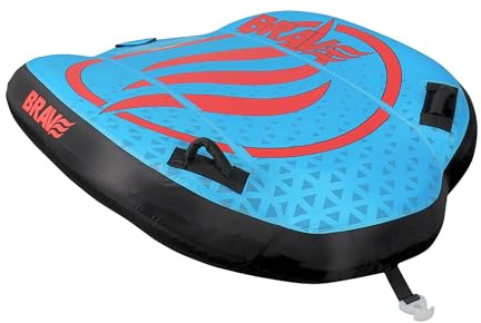 BRAVE SPORTS – Gonfiabile Volante per 1 Persona – Maniglie con Protezioni – Disco Trainabile in PVC e Nylon per Attività Acquatiche – Galleggiante da Traino per Moto D'acqua o Barca – 180 cm