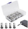 SRLWMYI 16 Stk Antennenstecker Antennenkabel Adapter F Stecker F-Typ TV Antennen-Koaxial Koppler SAT Antenne Adapter Set TV-Antenne Koaxialkoppler Silber Zinklegierung Korrosionsbeständig
