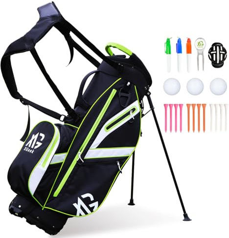 XDriveMax Golf Stand Bag, Lightweight Golf Bag with Stand for Men & Women Premium Golf Club Bags with Rain Cover,Cooler and Golf Accessory Kit
