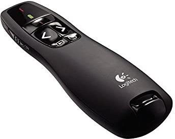 Ratón inalámbrico USB/RF con Puntero láser, Ideal para presentaciones y Control Remoto de Diapositivas.