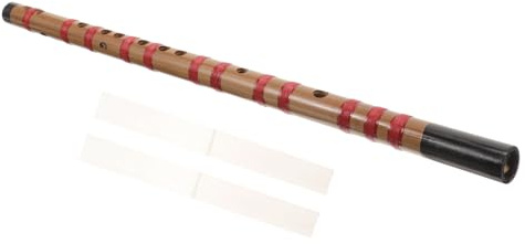 HOODANCOS Flauta de Bambú Tradicional China para Principiantes en G, Instrumento Musical de Bambú Largo Membrana Incluida, Ligera, Portátil y Fácil de Tocar para Uso Escolar y Aprendizaje