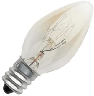 HEALEEP Bombilla de Incienso E12 10w 220v Pequeña Rosca para Lámpara de Sal, Pack de 10 Unidades Plateadas, Iluminación para Hogar, Restaurante y Hotel
