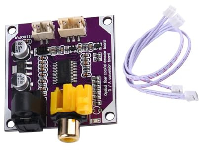 CaeorKvor Placa de decodificación digital de reducción de ruido de 24 bits para mejorar la entrada opcional, montaje auditivo, claro y fácil montaje LED, reducción de ruido