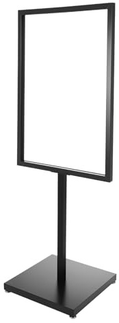 Moderno soporte para carteles, 90 x 65 cm, rectangular, de pie, cartel de hierro, para restaurante, supermercado y feria
