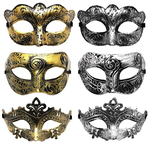 VKI® Maskerade Gesichtsmaske Masken Männer Roman Centurion Gladiator Sparticus für Kostümball, Halloween, Party, Maskenball