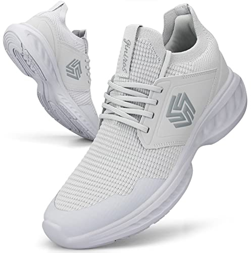 Giniros Sneakers Uomo Scarpe Running Ginnastica Corsa Leggere Traspiranti Casual Sportive Palestra Trekking Mesh Basket Comode Outdoor Fitness Jogging 43 Grigio