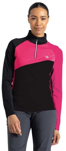 Dare2b Damen Ice Core Stretch Pullover Sweater, Pure Pink/Schwarz, 36