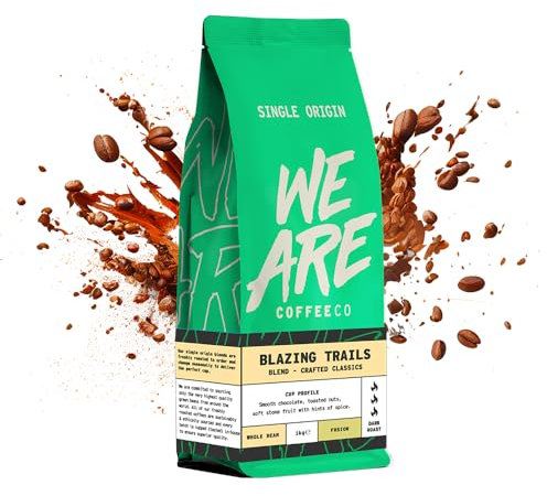 We Are Coffee Co - Single Origin Blend Coffee Beans - Blazing Trails | Whole Bean 1kg | Dark Roast | 100% Arabica | Freshly Roasted in the UK
