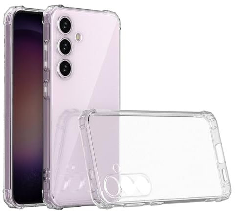 Wigento Für Samsung Galaxy S24 Schock TPU Schutz Handy Hülle Tasche Etui Cover Transparent