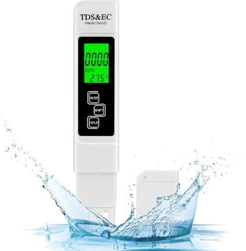Flintronic Testeur de qualité de l'eau, Testeur pH Mètre 4 en 1 et TDS&EC Mètre Température, pH-mètre avec Écran LCD, résolution Haute précision 0,01, pour eau Potable, Piscine, Aquariums