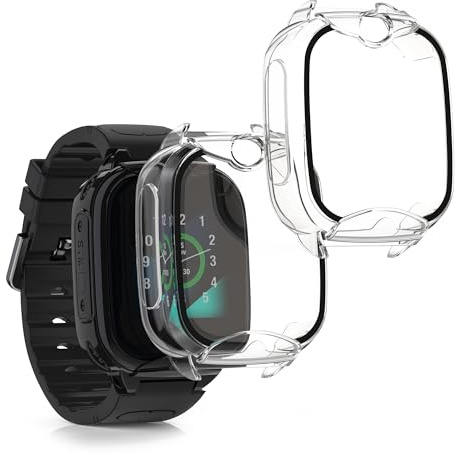 kwmobile 2 x Cover kompatibel med Xplora XGO 2 fodral – fullbody fitnesstracker fodral set av glas – transparent