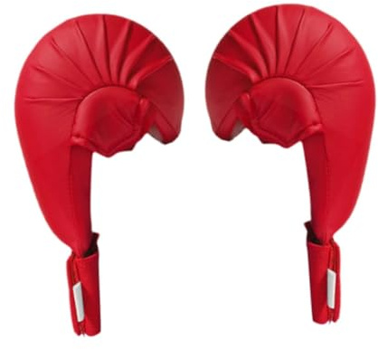 F Fityle 2X Guanti da Allenamento per Karate, guantoni da Boxe, Protezioni da Competizione Professionali per Allenamento Sportivo, guantoni da Kickboxing, Rosso, S