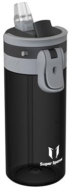 Sparrow Trinkflasche Kinder 500ml - TouchFlow Tritan Wasserflasche - BPA-frei - Sportflasche Auslaufsicher - Trinkflaschen mit Strohhalm für Sport, Outdoor - Leicht, Nachhaltig