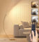 Arc Floor Lamp for Living Room, 25W Modern Dimmable Standing Lamp with Remote Control, 3 Color Temperatures & 10 Brightnesses, Bright Floor Reading Lamp for Bedroom Office Sofa, Gold 170CM