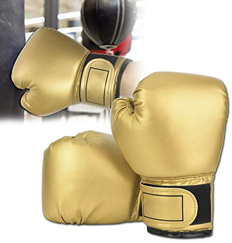Drfeify Kids Boxing Gloves PU Leather Children Boxing Gloves for Sandbag Punching Training Suitable for 3 to 10 Years Old PU Leather Ventilation Holes (Gold)
