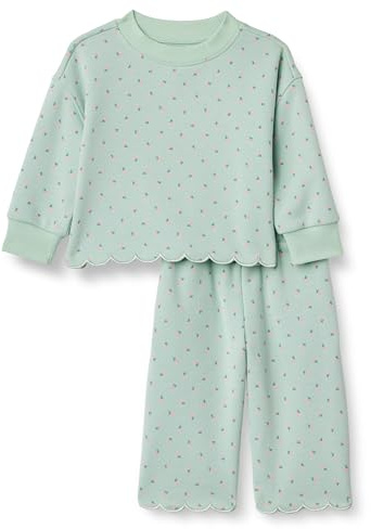 Amazon Essentials Sofia Grainge - Set con Pantaloni e Top in Spugna Francese, per Bambina, Colore: Menta Fragole, 2T