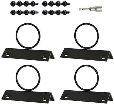 Yidueace Porte-Support de la Clôture à Corde,Support Décoratif Sécurisé pour Anneau - Installation Facile avec Matériel de Montage au Mur Crochet Polyvalent pour Balustrade Escalier Quais et