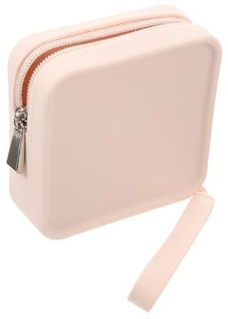 FRCOLOR Bolsa De Silicona Portátil Para Compresas y Tampones Resistente y Ligera Estuche Delicado Para Menstruación Para Niñas Adolescentes y Primeras Menstruaciones