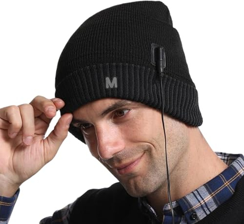 Pruojhw Berretto riscaldato a Maglia, 3 modalità, Riscaldamento USB, Antivento, Cappello Termico Invernale per Escursioni, per Uomini e Donne, attività all'Aria Aperta, Viaggi, Sci, Escursionismo