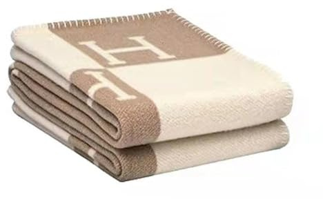 INPUS Black throw Soft Warm Portable Shawl Plush Throw Blanket Decorative Sofa Blankets for Home Decoration Leisure and Daily Use Comfortable Blanket Suitable Living Room (Khaki)