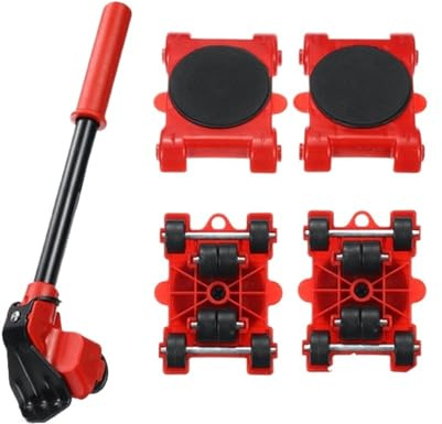 Furniture Moving Transport Roller Set Heavy Duty Lifter Tool Pulley Mover Wheel Bar Removal Lifting
