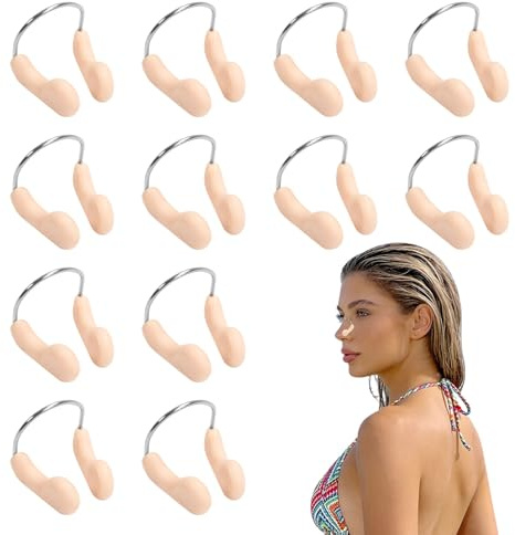 Youkly Nose Clips Swimming, 12 pcs Unisex Adult Kids Swimming Nose Clip