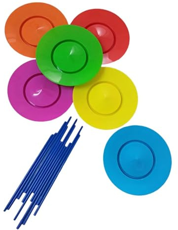 idqwsswt for Creative Juggling Plate Props For Outdoor Games Fun And Engaging Way To Develop Balance Skills For All Ages Juggling Set Balance Skills Toy