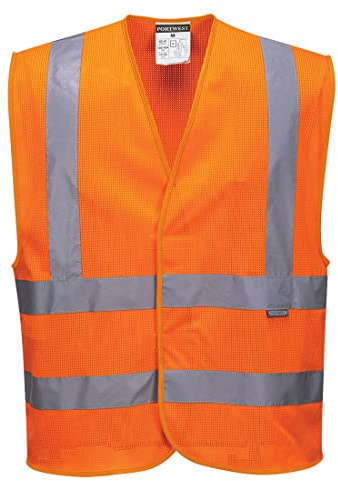 Portwest Gilet HV maille, Couleur: Orange, Taille: 4X/5X, C370ORR4X/5X