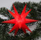 GURU SHOP LED Ministern Baltasar für Innen, Außen - rot/Komplettset mit Batteriebox, 3xAA, 4,5 V, Kunststoff, 18x18x18 cm, Weihnachtsstern, Adventsstern