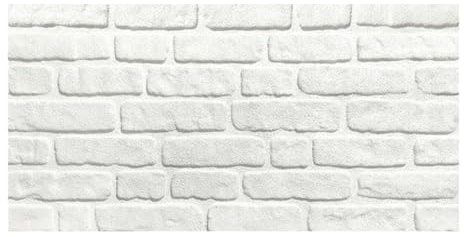 Izodekor - Panneaux muraux 3D en polystyrène imitation pierre - Pour cuisine, salle de bains, balcon, chambre à coucher, salon, mur arrière de cuisine et terrasse - Blanc neige