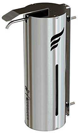 Astreea Wall Desinfektionsspender für Wand mit 1,0 Liter Kanister + Pumpe, aus medizinischem Edelstahl