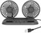 TOTMOX Auto Kühler Lüfter Dual Head 5V mit USB Anschluss für LKW Van SUV RV Boot 360° Horizontal 180° Vertikale Drehung Einstellbar