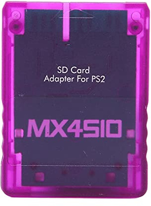 MX4SIO SIO2SD SD-kortadapter för , Spelkonsolens Minneskortläsare, Minneskortadapter för FAT-spelkonsolen, Plug And Play(Lila)